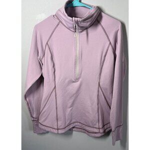 Eddie Bauer Purple 1/4 Zip Athletic Pullover Womens Medium Running Walking Gym